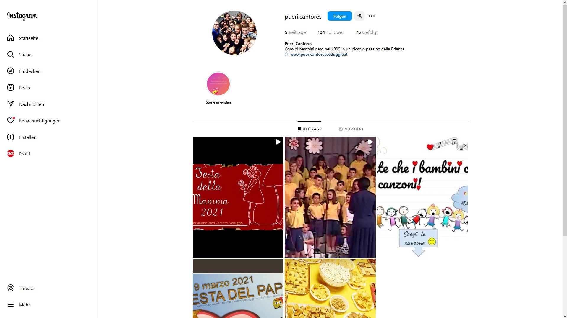 Pueri Cantores Deutschland | Profil bei Instagram
